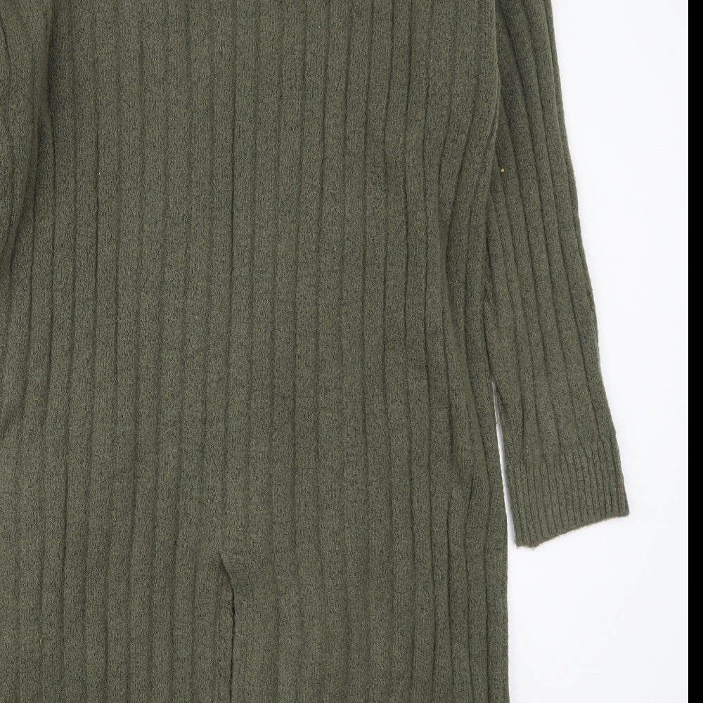 Primark Womens Green  Knit Cardigan Jumper Size 14