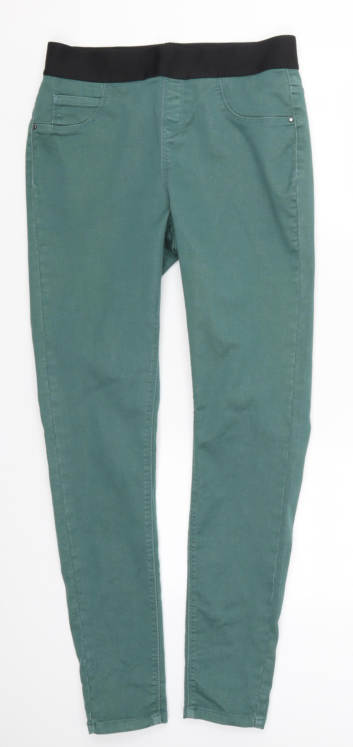 George Womens Green  Denim Jegging Jeans Size 12 L31 in