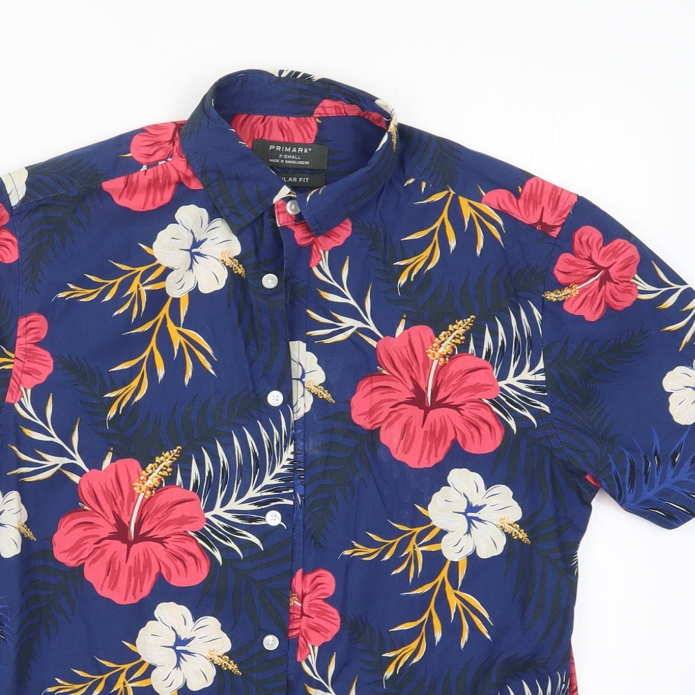 Primark Mens Multicoloured Floral   Button-Up Size XS