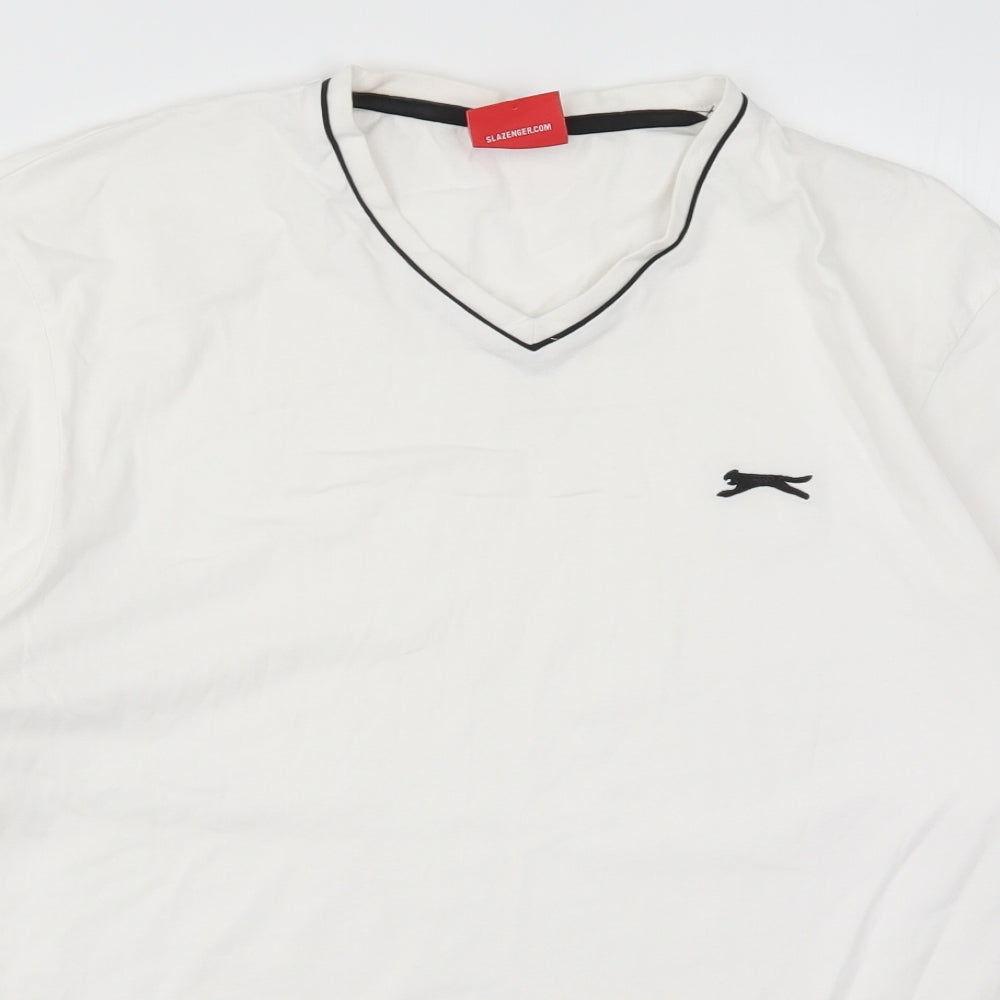 Slazenger Mens White    T-Shirt Size L