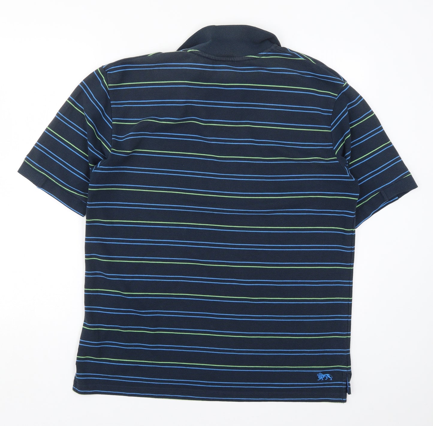 Lonsdale Mens Blue Striped   Polo Size L