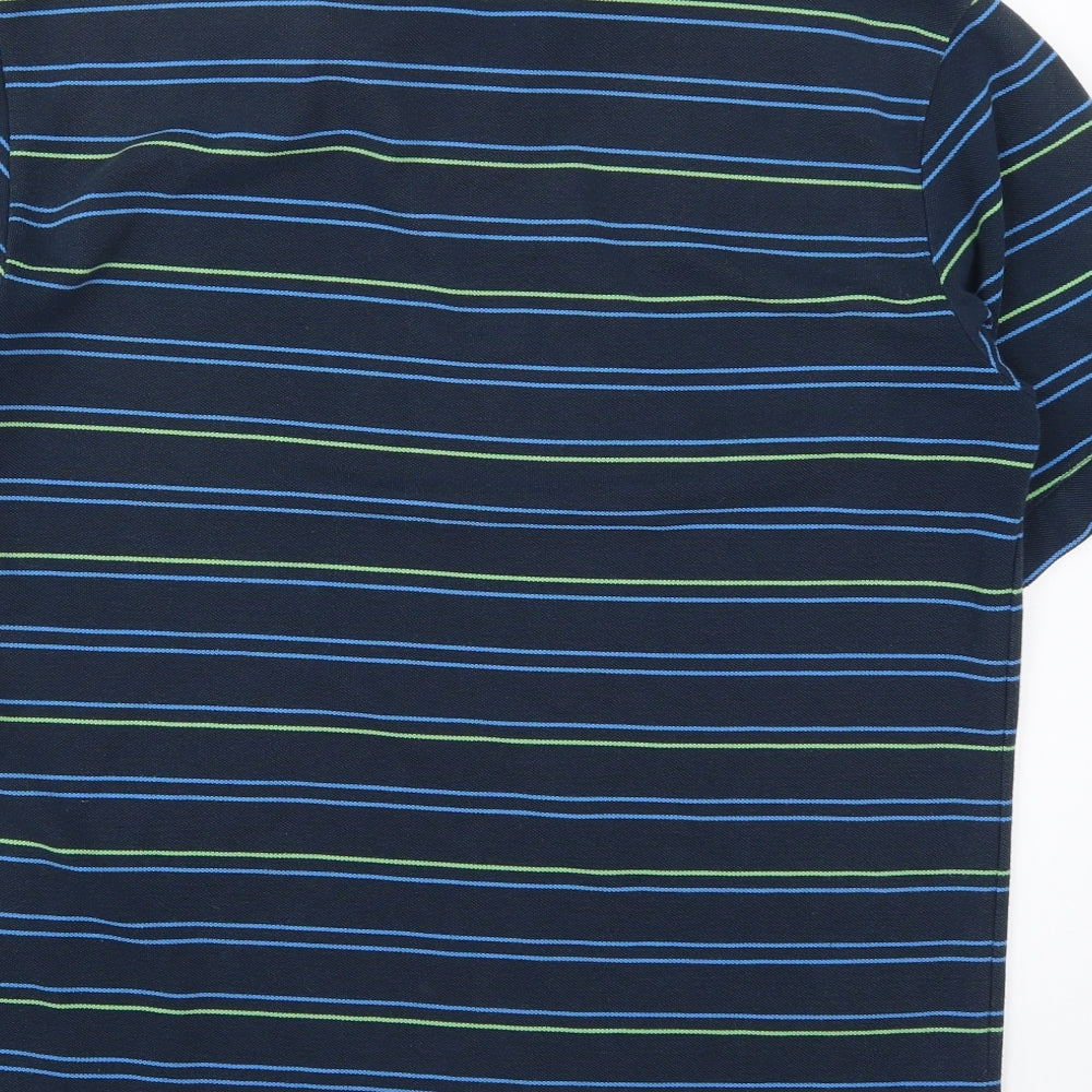 Lonsdale Mens Blue Striped   Polo Size L