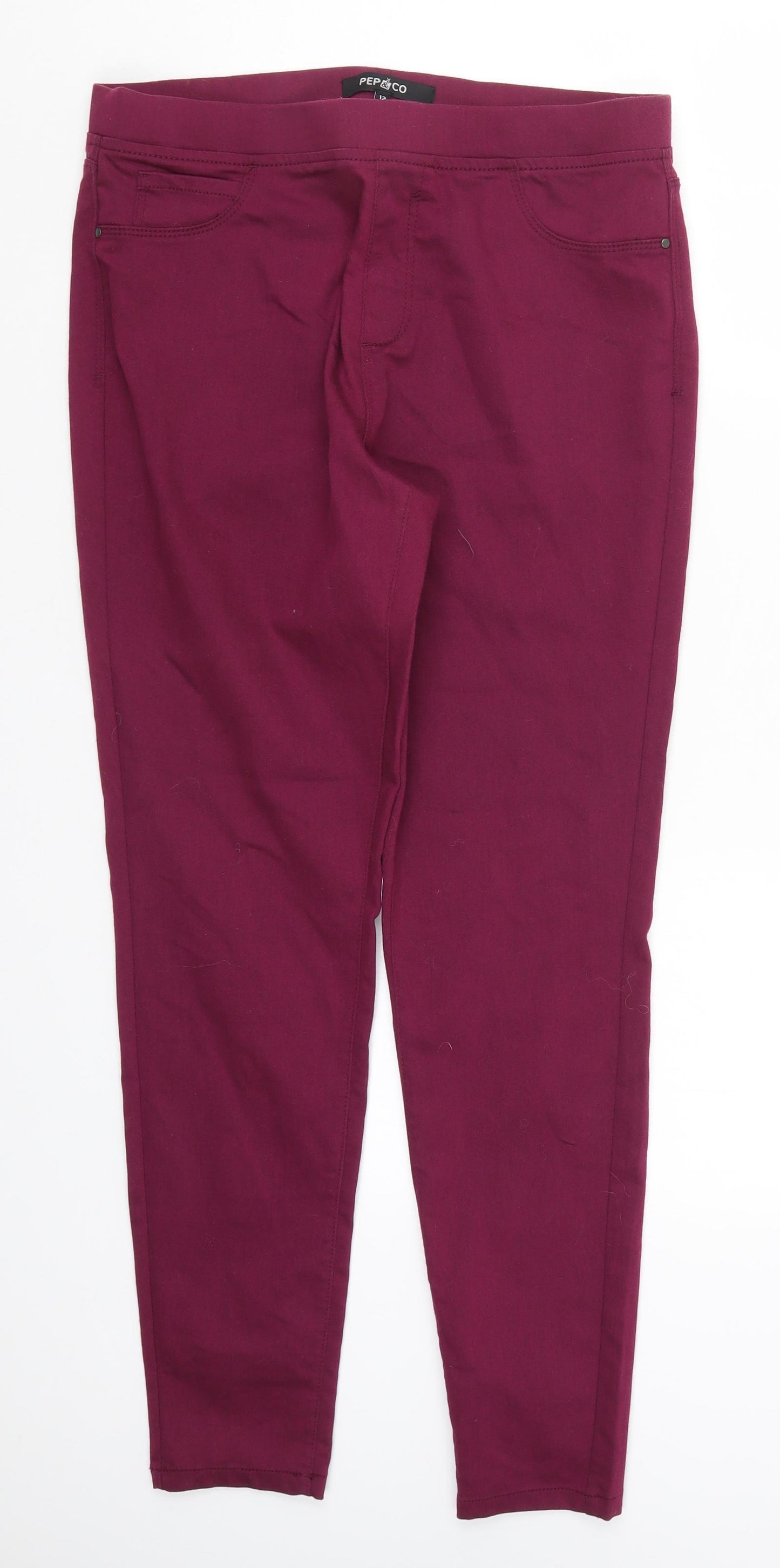 Pep & Co Womens Pink  Denim Jegging Jeans Size 12 L27 in