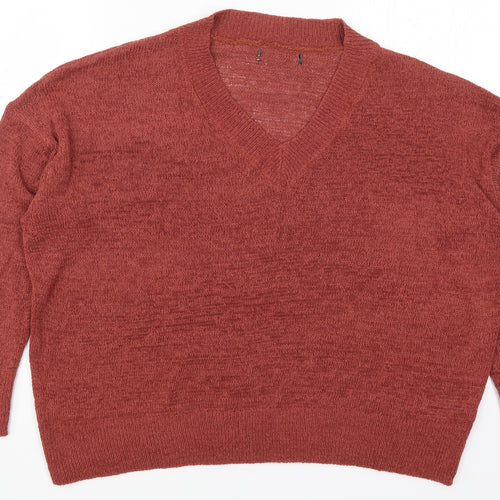 Primark Womens Red  Knit Pullover Jumper Size 10