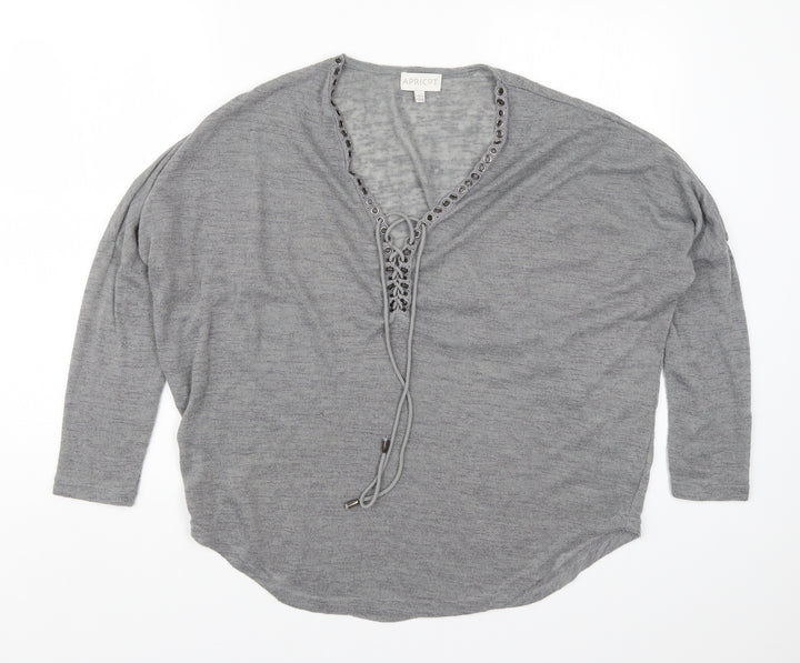 Apricot Womens Grey Basic T-Shirt Size 8