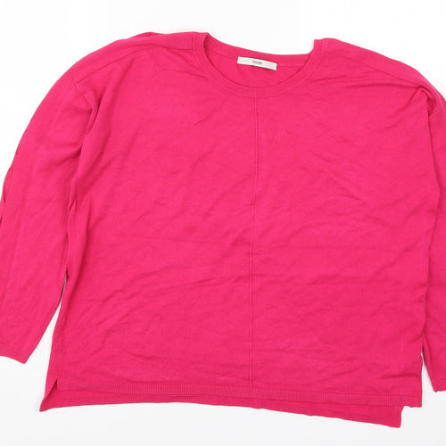 George Womens Pink  Knit Pullover Jumper Size 16