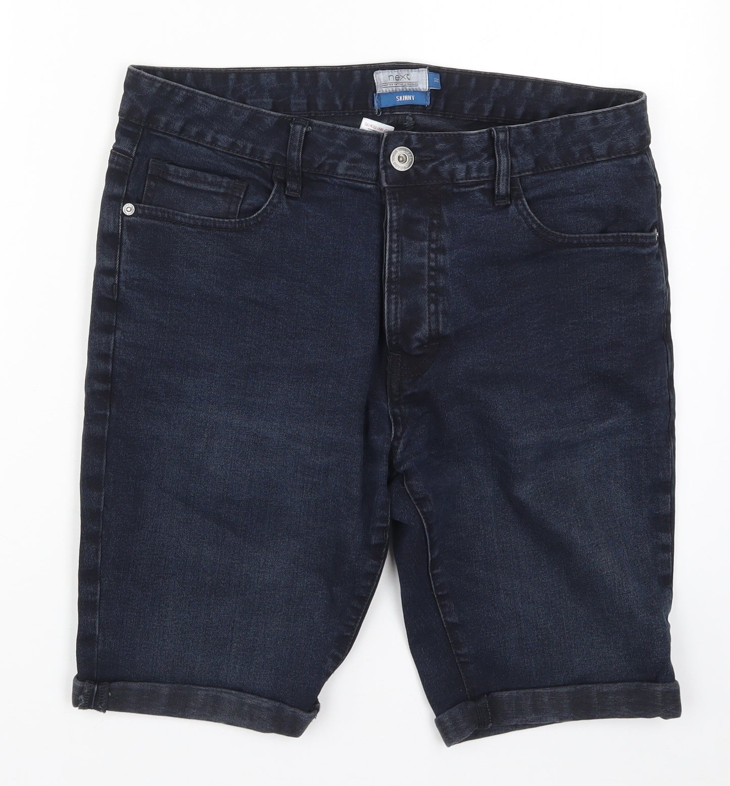 NEXT Mens Blue  Denim Bermuda Shorts Size 32