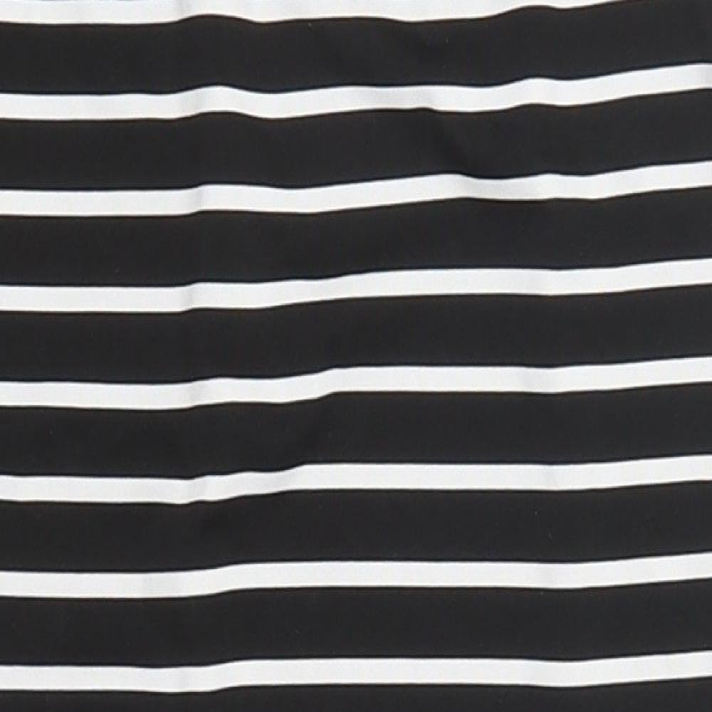 Preworn Womens Black Striped  Straight & Pencil Skirt Size 23 in  - Love Black and White
