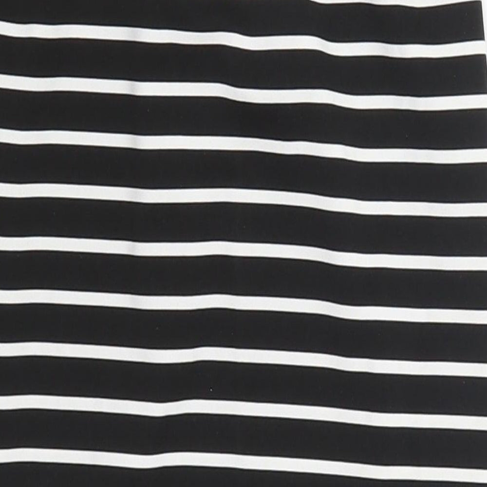 Preworn Womens Black Striped  Straight & Pencil Skirt Size 23 in  - Love Black and White