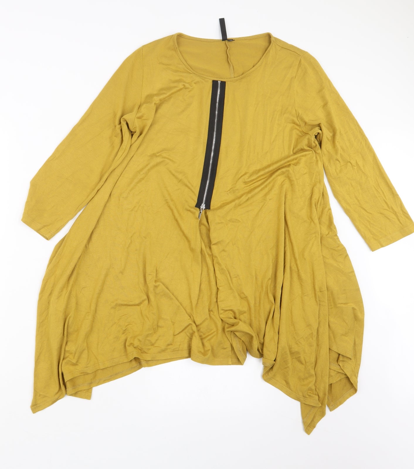 Yong Kim Womens Yellow   Basic T-Shirt Size 10