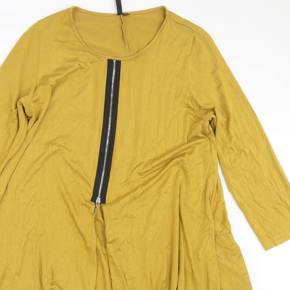 Yong Kim Womens Yellow   Basic T-Shirt Size 10