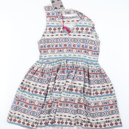 Boohoo Womens Blue Geometric  Mini  Size 14