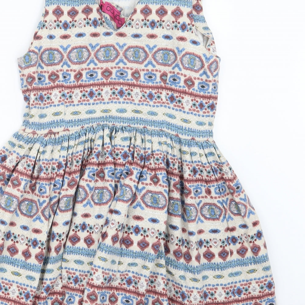 Boohoo Womens Blue Geometric  Mini  Size 14