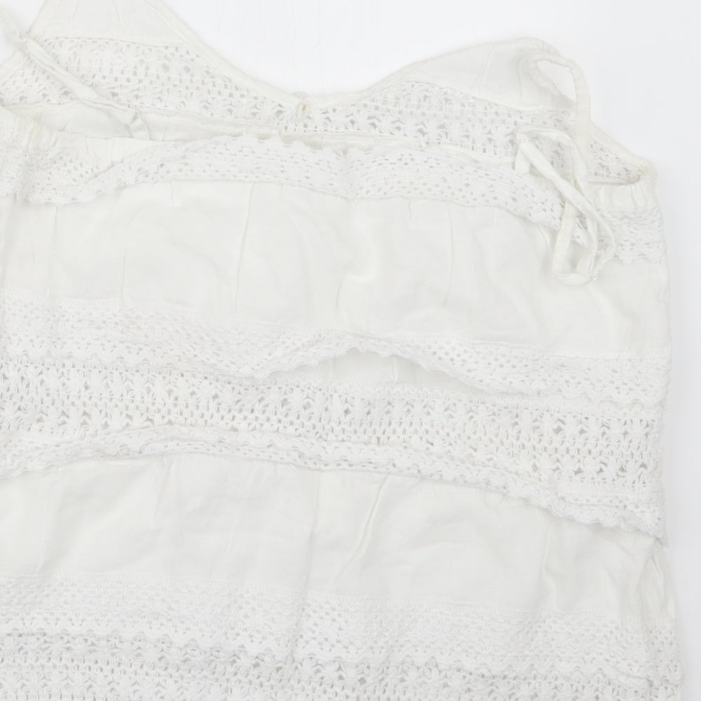 Matalan Womens White   Basic Tank Size 12