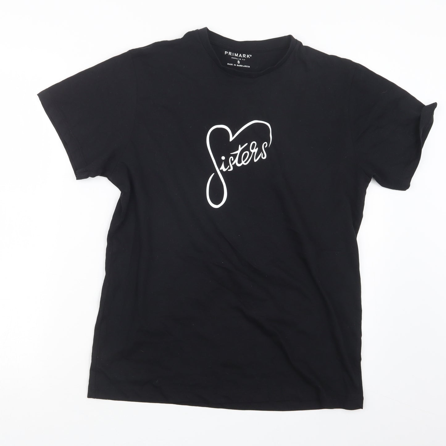 Primark Womens Black   Basic T-Shirt Size S