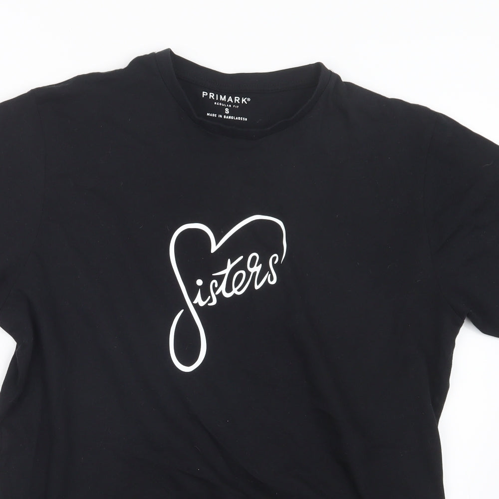 Primark Womens Black   Basic T-Shirt Size S