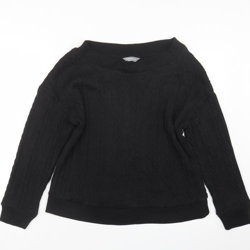 Nutmeg Womens Black   Pullover Jumper Size 12