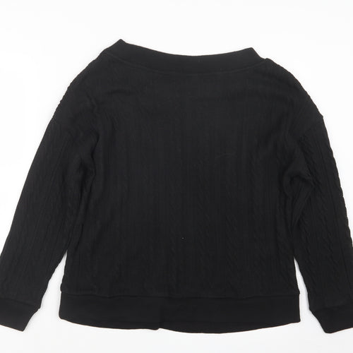 Nutmeg Womens Black   Pullover Jumper Size 12