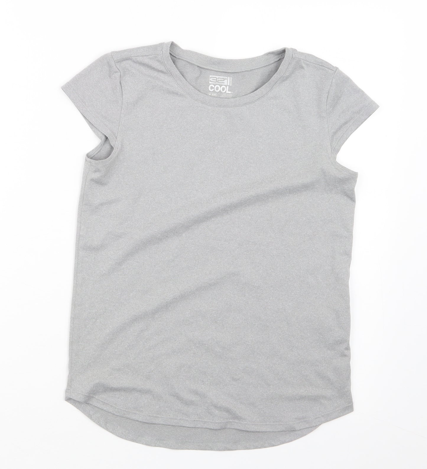 32 Degrees Girls Grey   Basic T-Shirt Size 9-10 Years