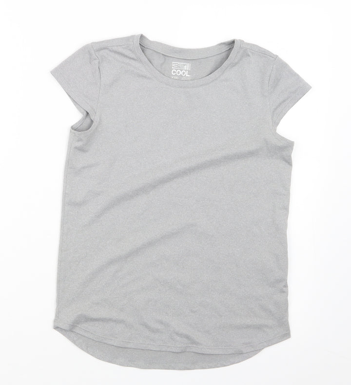32 Degrees Girls Grey Basic T-Shirt Size 9-10 Years