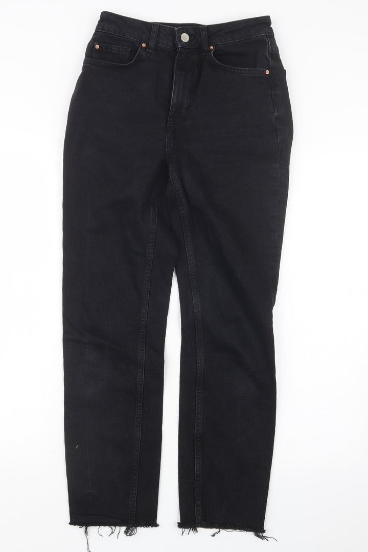 Denim Co. Womens Black Denim Straight Jeans Size 8 L27 in