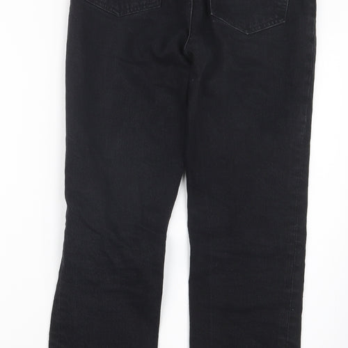 Denim Co. Womens Black  Denim Straight Jeans Size 8 L27 in
