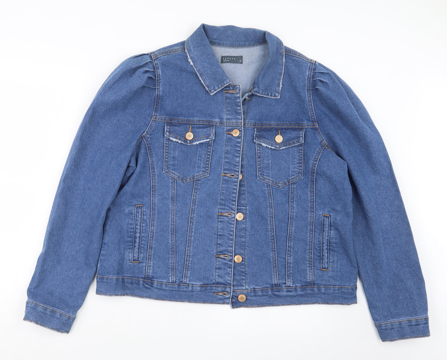 Papaya Womens Blue  Denim Jacket  Size 18