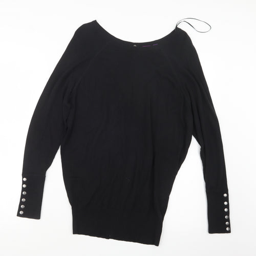 hoxton Womens Black  Knit Pullover Jumper Size S