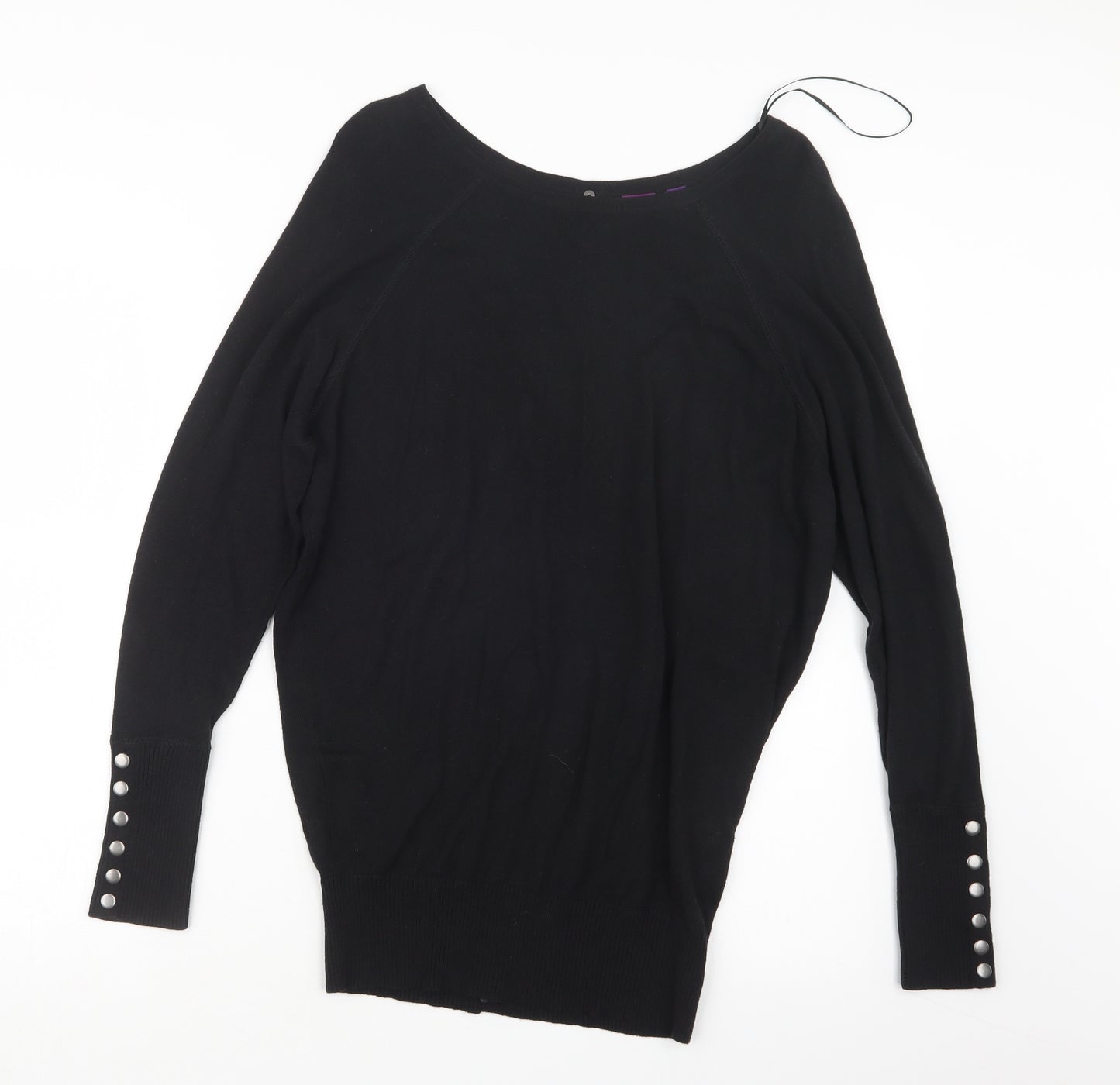 hoxton Womens Black  Knit Pullover Jumper Size S