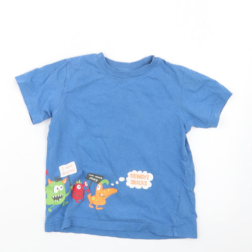 NEXT Boys Blue Geometric   Pyjama Top Size 3-4 Years