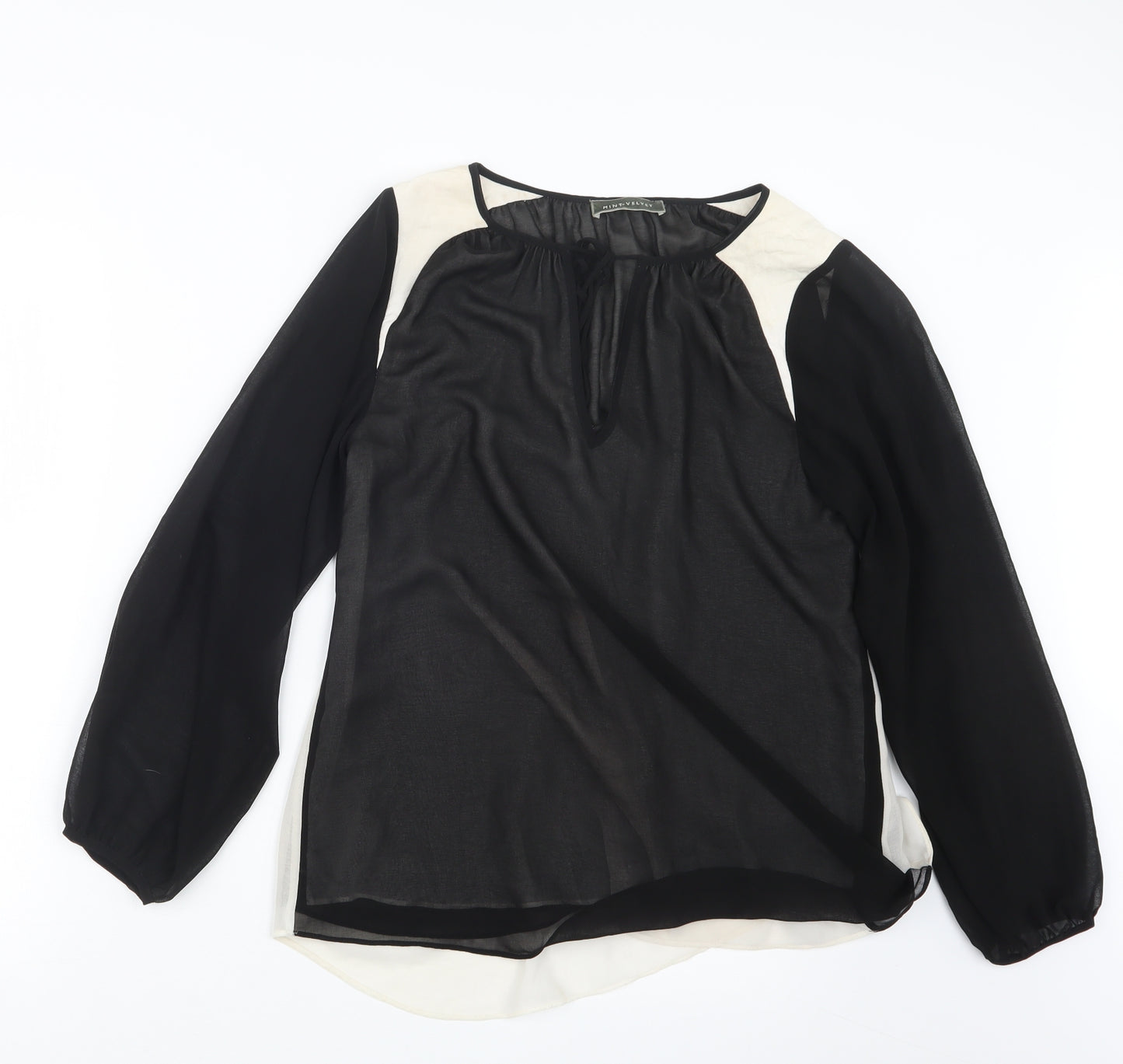 Mint Velvet Womens Black   Basic Blouse Size 8