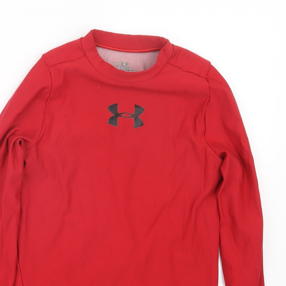 Under armour Boys Red   Basic T-Shirt Size L