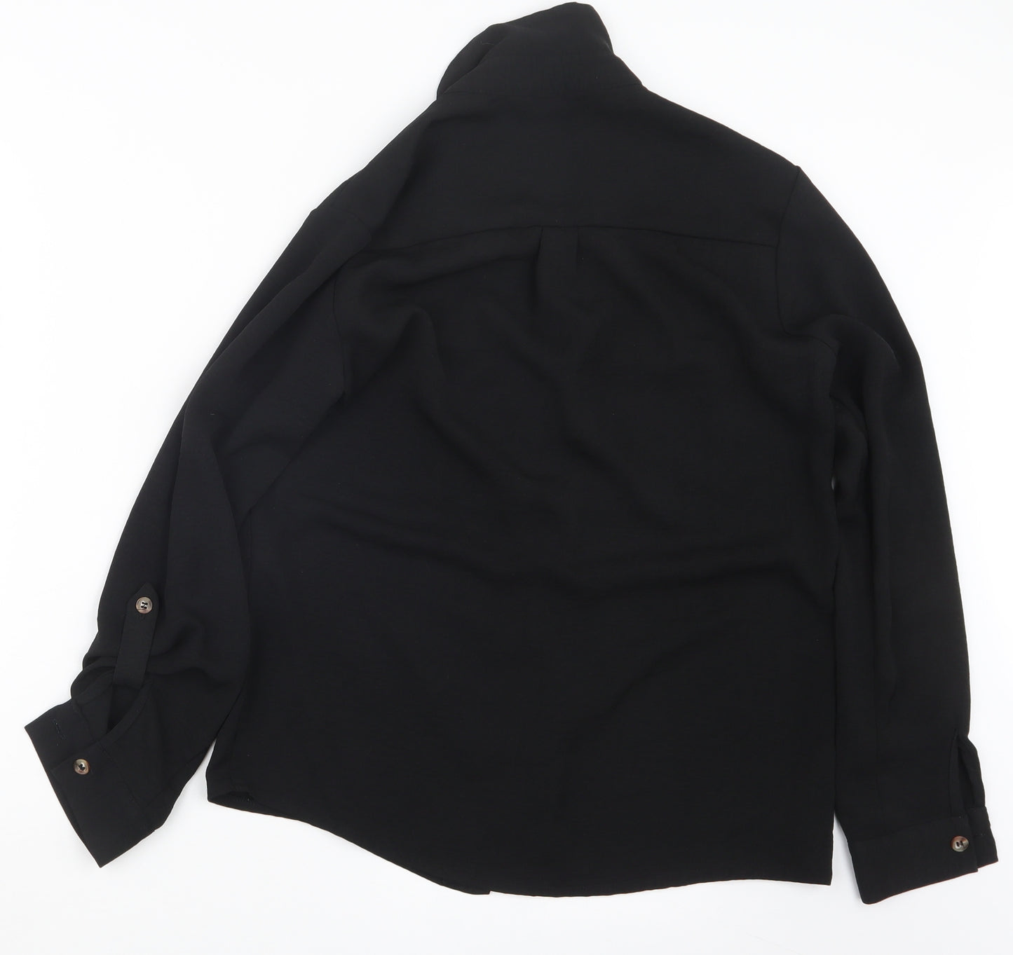 New Look Womens Black   Basic Button-Up Size 8