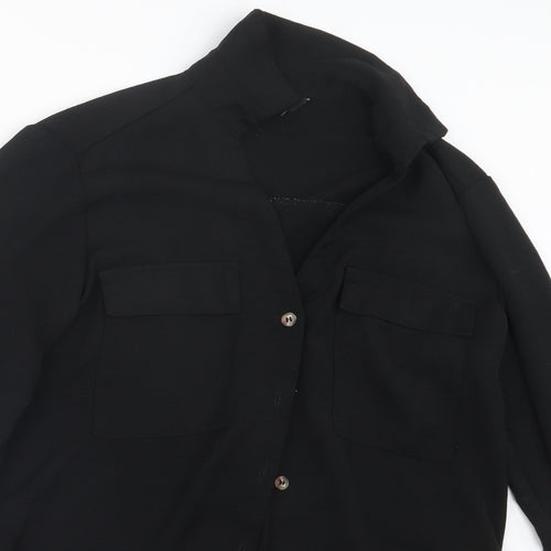 New Look Womens Black   Basic Button-Up Size 8