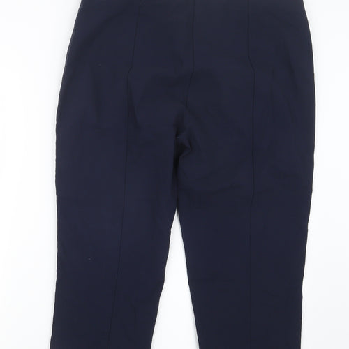 FINETTA Womens Blue   Cropped Trousers Size 18 L20.5 in