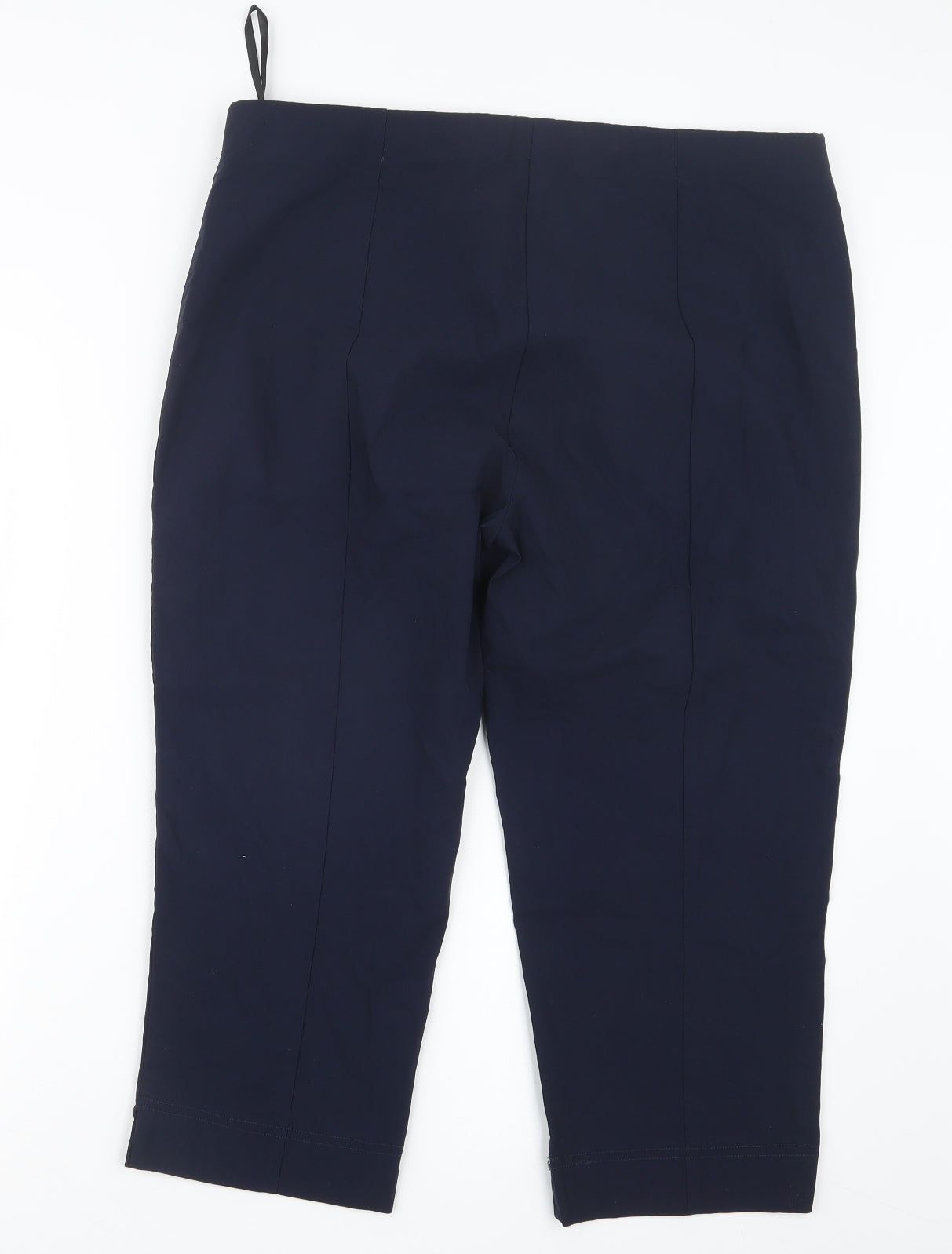 FINETTA Womens Blue   Cropped Trousers Size 18 L20.5 in