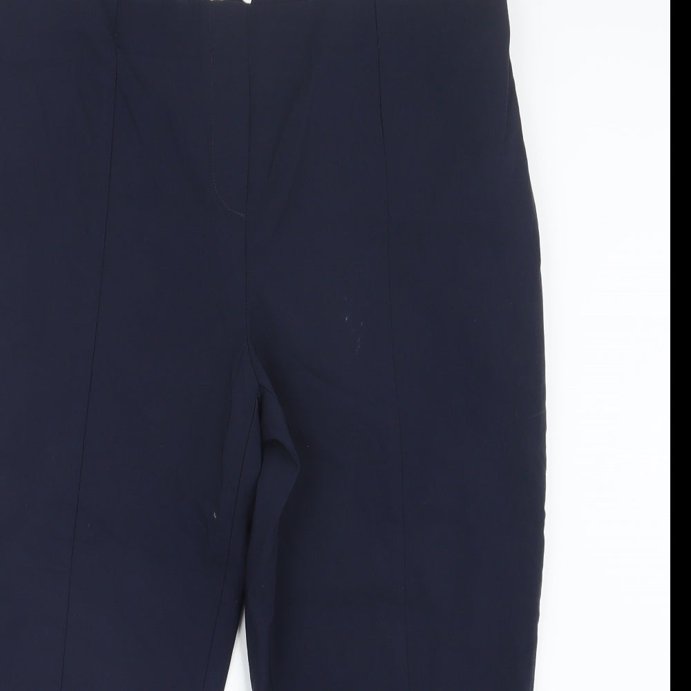 FINETTA Womens Blue   Cropped Trousers Size 18 L20.5 in