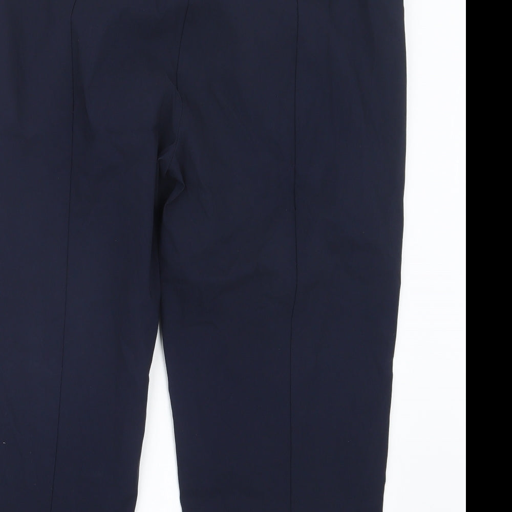 FINETTA Womens Blue   Cropped Trousers Size 18 L20.5 in