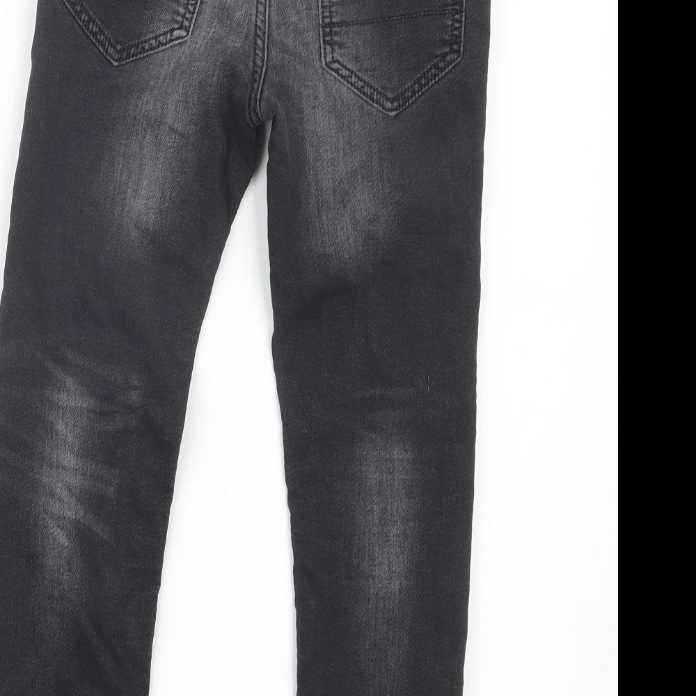 NEXT Boys Black  Denim Straight Jeans Size 7 Years