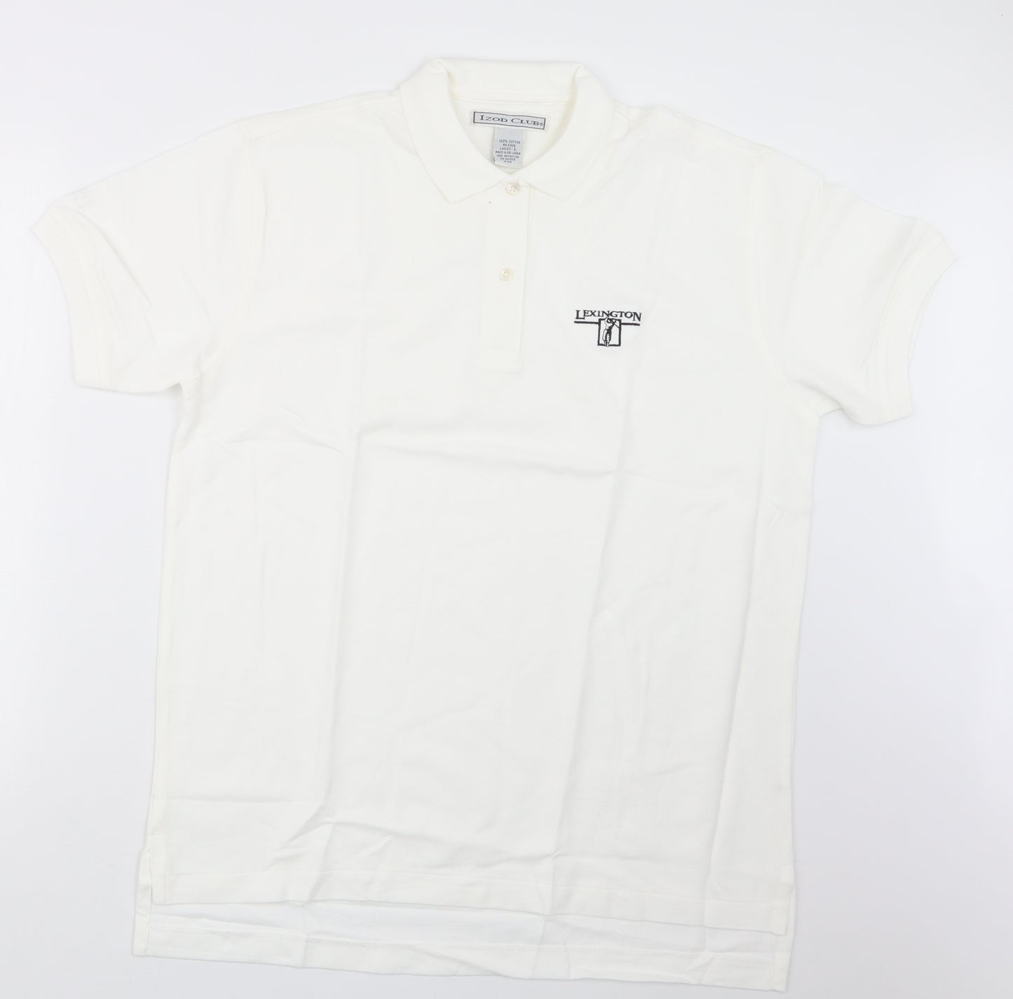 Izod Club Womens White   Basic Polo Size L