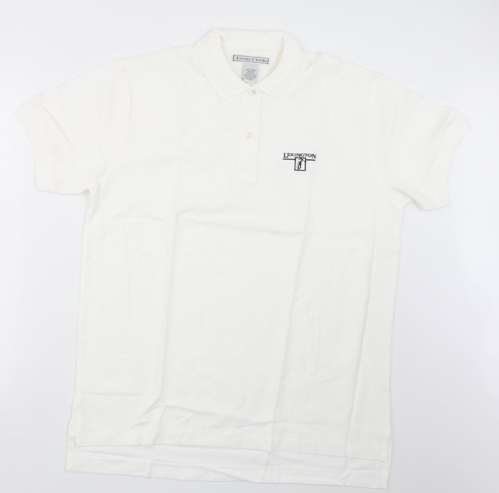 Izod Club Womens White   Basic Polo Size L