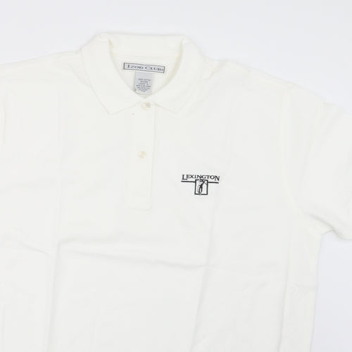 Izod Club Womens White   Basic Polo Size L