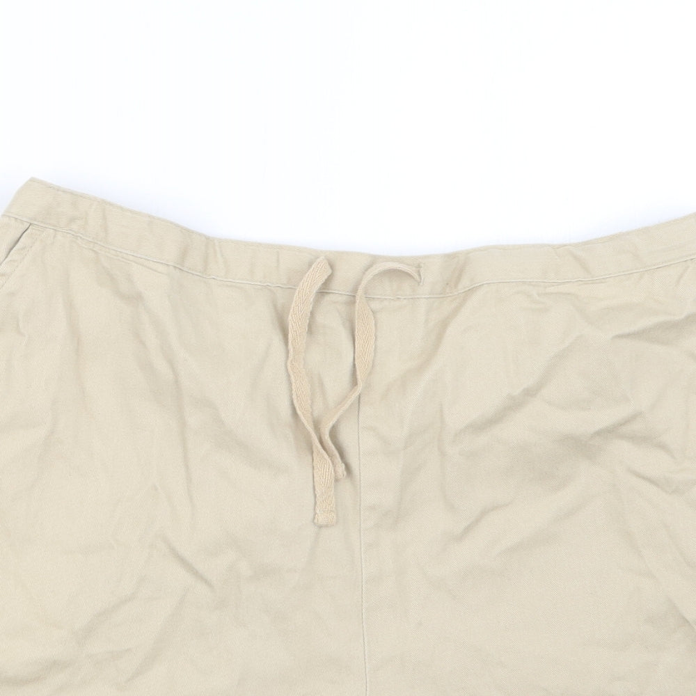 George Womens Beige   Boyfriend Shorts Size 16