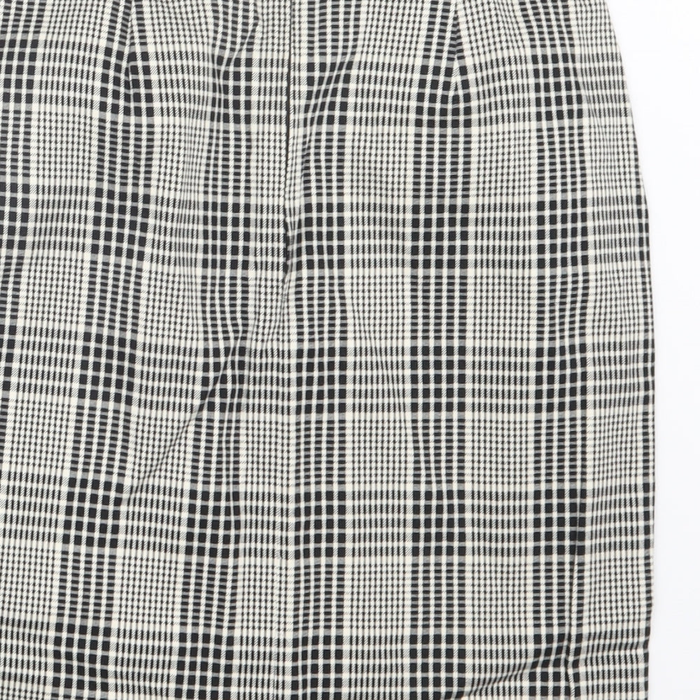 Marks and Spencer Womens Black Check  Straight & Pencil Skirt Size 14