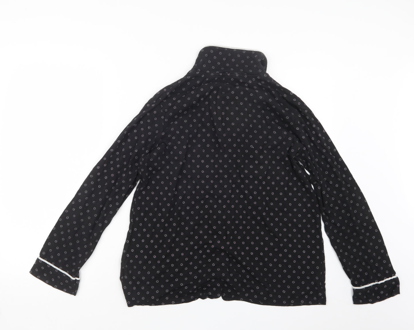 DKNY Womens Black Geometric  Top Pyjama Set Size M