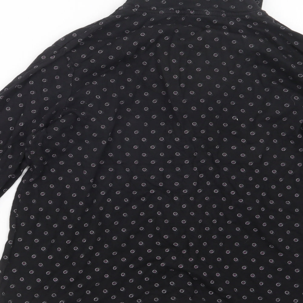 DKNY Womens Black Geometric  Top Pyjama Set Size M
