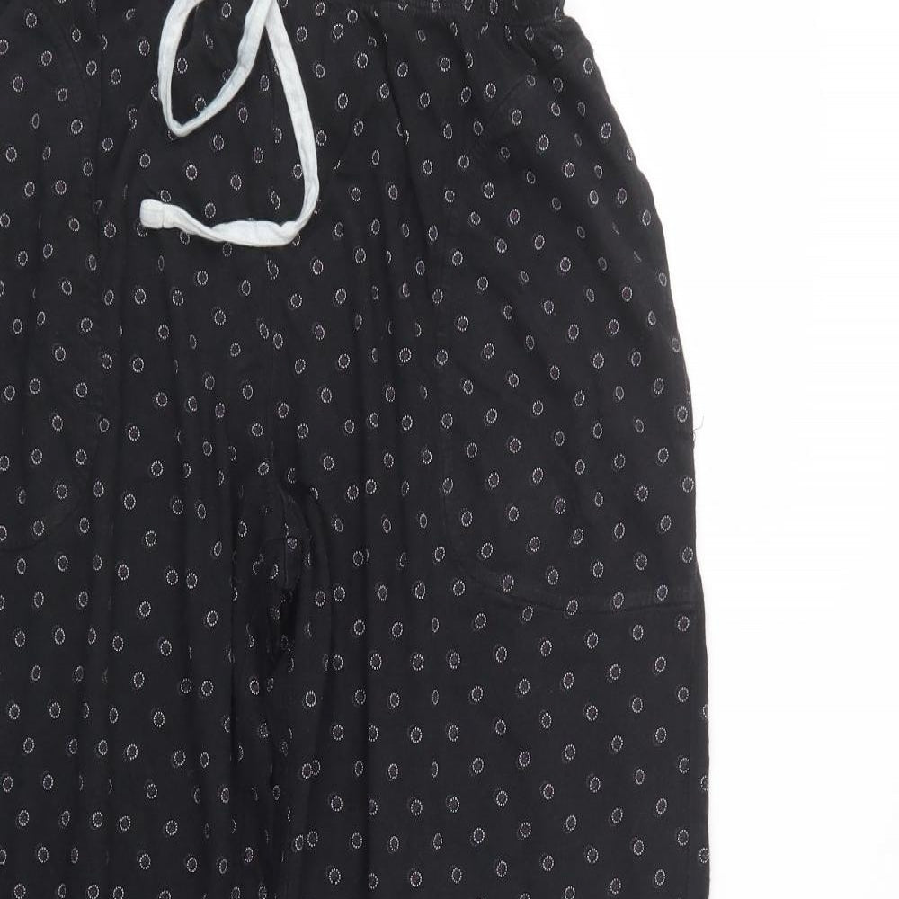 DKNY Womens Black Geometric  Capri Pyjama Set Size M