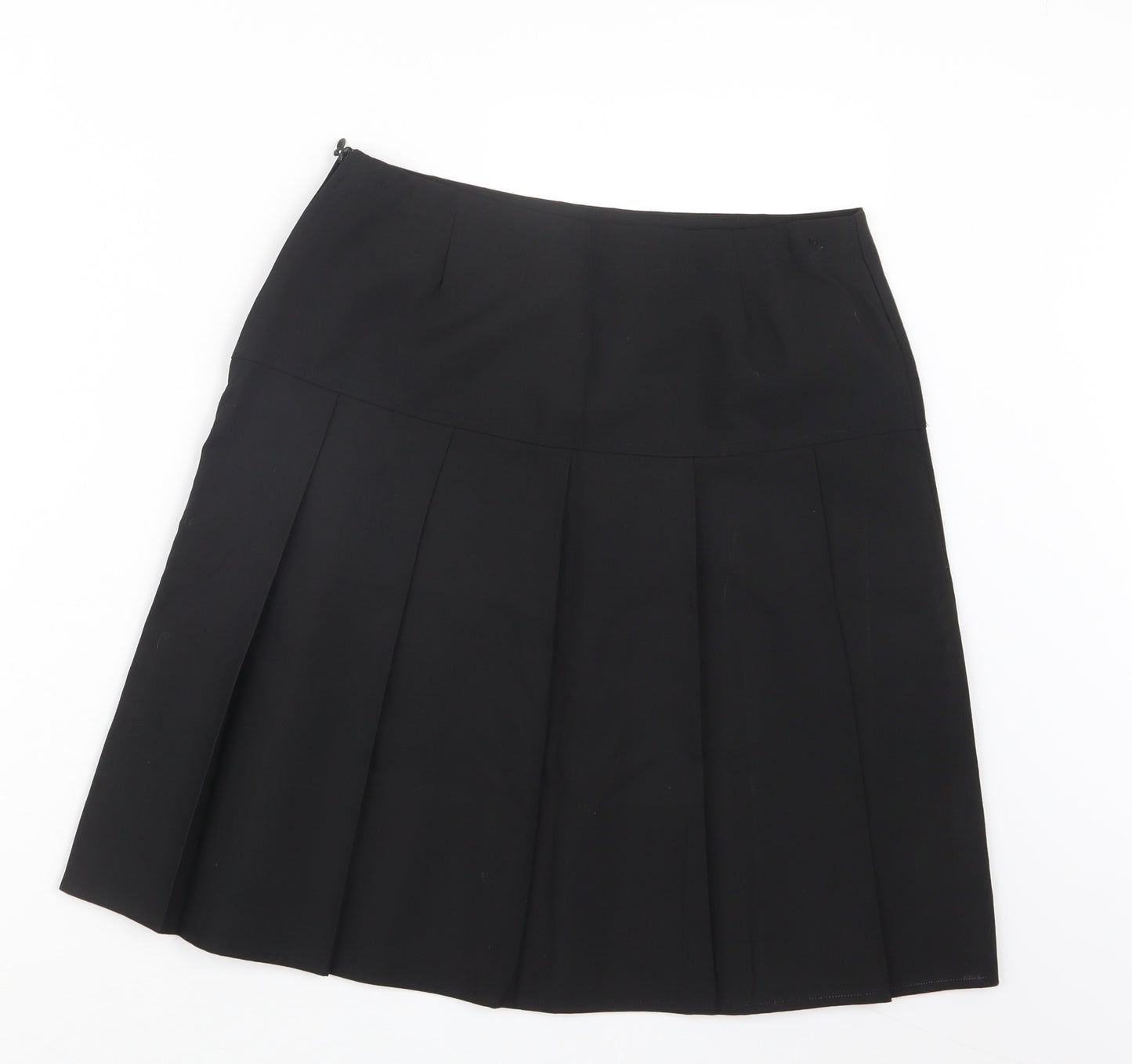 Marks and Spencer Girls Black   Pleated Skirt Size 13-14 Years