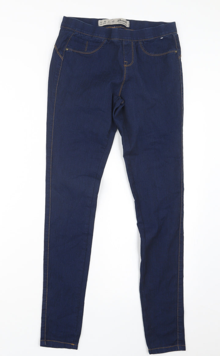 Denim Co. Womens Blue Denim Jegging Jeans Size 8 L28.5 in