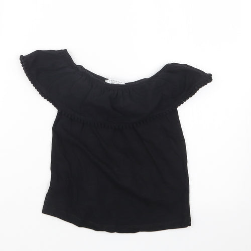 Primark Girls Black   Basic T-Shirt Size 9-10 Years
